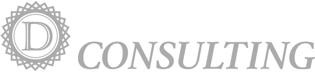 Donovan Consulting logo grey and white