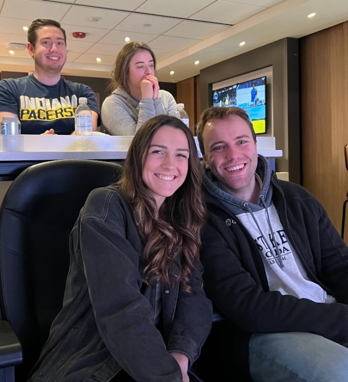 Phil and Abbey Enjoying Pacers Game