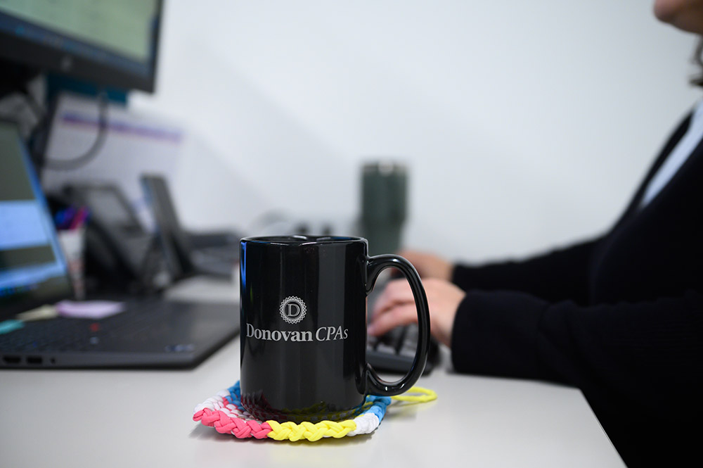 Donovan CPAs coffee mug