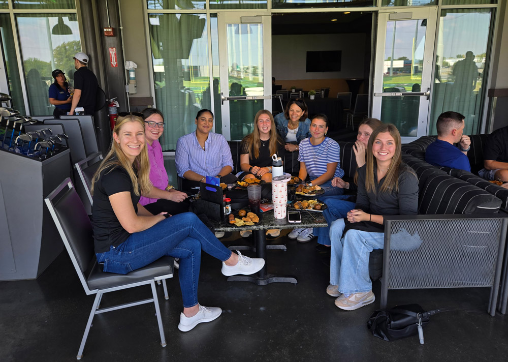 team enjoying corporate event